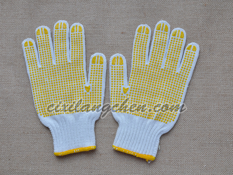 PVC dotted glove 7W-PVC-002